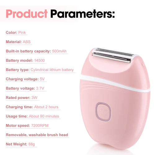 3-in-1 Rechargeable Electric Foil Shaver & Bikini Trimmer for Women
